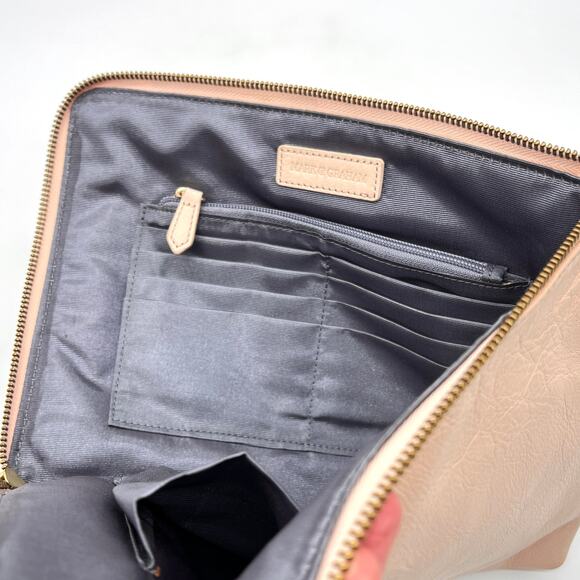 MARK AND GRAHAM Commute Clutch Blush Pink Leather Travel Business Accessory - Picture 16 of 16